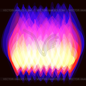 Fire (gas) spurts of flame burning. with place - color vector clipart