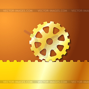 Gear and cogwheel mechanism with place for text - vector clip art