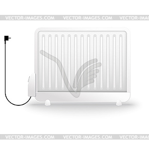 White air oil heater. Slim - vector clipart