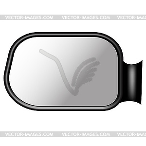 Side view mirror wih place for text - vector image