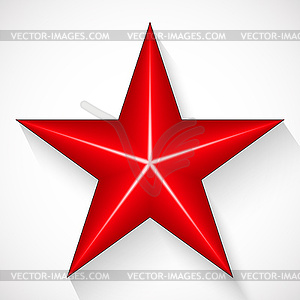 Five-pointed red star - vector clipart / vector image