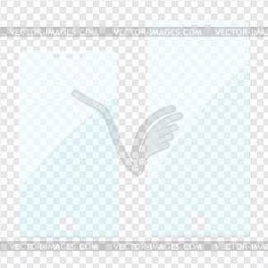 Set of transparent screen protector films for mobil - vector clipart / vector image