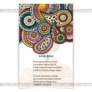 Set of doodle paisley posters for your business - vector clipart