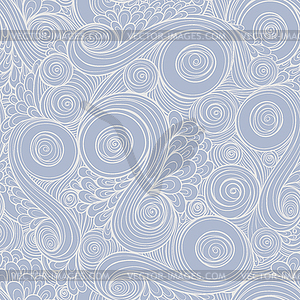 Seamless asian ethnic floral retro doodle pattern - vector image