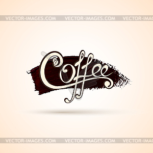 Кафе этикетки с каллиграфией - графика в векторном формате