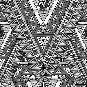 Seamless pattern with geometric elements - vector image