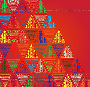 Уникальный рисунок треугольник - векторизованное изображение