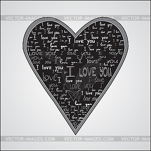 Happy Valentines Day Love Card Design - vector image