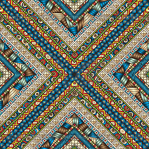 Seamless pattern with geometric elements - vector clipart