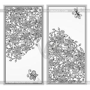 Abstract pattern card set - vector clipart