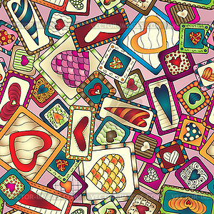 Geometric seamless pattern in patchwork style - vector image