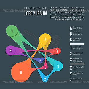 Flat style infographic communications background - vector image