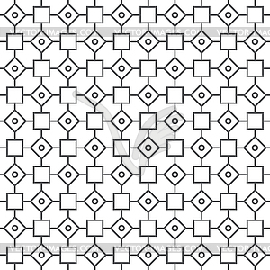 Abstract outline seamless pattern - vector image