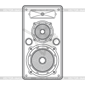 Concert outline speaker - vector clipart