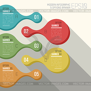 Option banner infographic - vector clipart