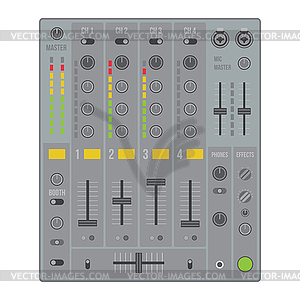 Sound dj mixer - vector image