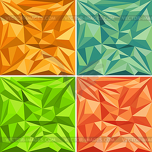Set of polygonal pattern backgrounds - vector clipart