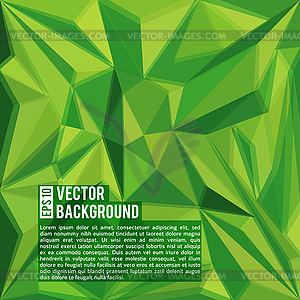 Green abstract polygonal background - vector clipart