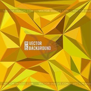 Yellow abstract polygonal background - vector clip art