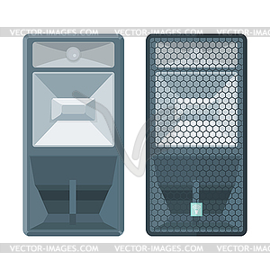 Color flat style horn system concert speakers - vector clipart