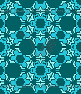 Abstract geometric blue seamless pattern - vector clip art