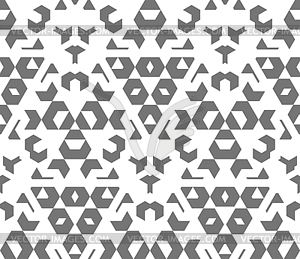 Dark monochrome color abstract geometric seamless - vector image