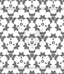 Dark monochrome color abstract geometric seamless - white & black vector clipart