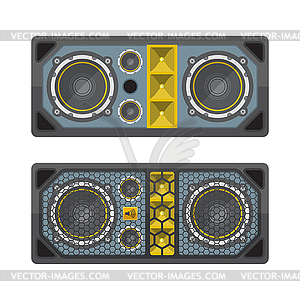 Professional concert tour array speakers colored - vector clipart