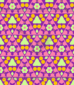 Pink violet green orange color abstract geometric - vector clipart
