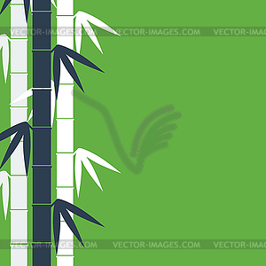 Bamboo stems background - color vector clipart