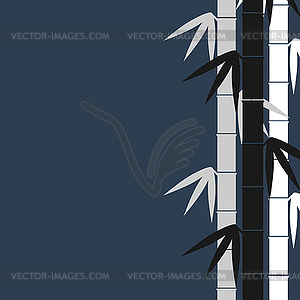 Bamboo stems background - vector clip art