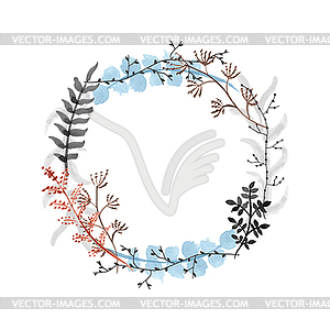 Floral wreath - royalty-free vector clipart