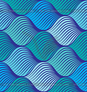 Abstract waved seamless pattern - vector clipart