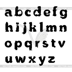 Alphabet in grunge style - royalty-free vector image