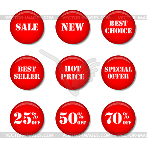 Sale ticons - vector clip art