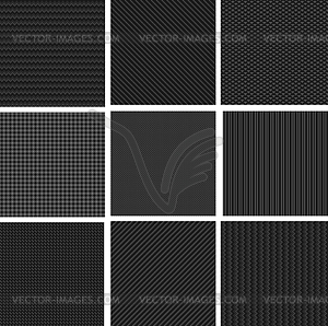 Dark pixel seamless patterns - vector image