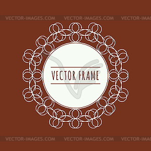 Abstract ornamental round frames - vector image