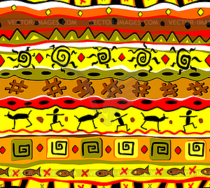 Seamless tribal pattern - vector clipart