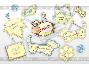 Animal shapes - vector clipart