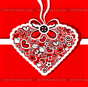Valentine`s day card - vector image