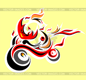 Abstract motorcycle - vector clipart / vector image