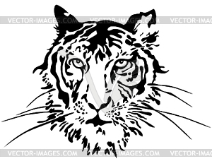 Tiger face - vector clipart