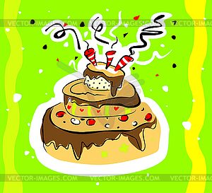 Birthday cake - vector clipart