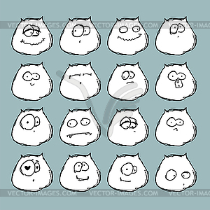 Funny cats - vector clip art