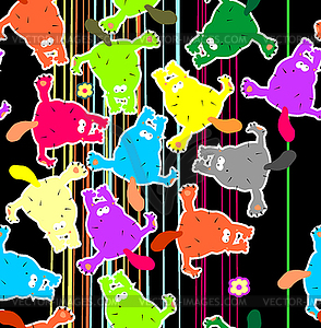 Funny kittens - vector clip art