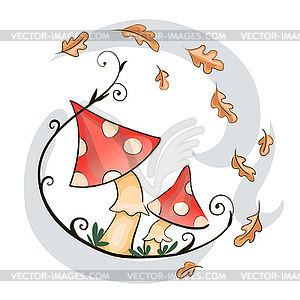 Toadstool - vector clipart