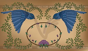 Flower frameCA - vector image