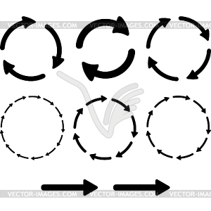 Стрелка на пиктограмму обновления перезагрузки вращения петли знак - изображение в векторном виде