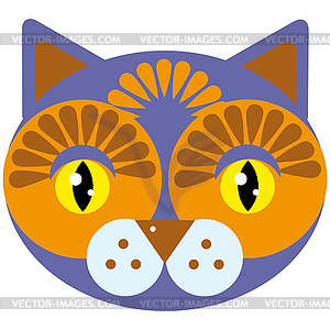 Cute cartoon muzzle cat - vector EPS clipart