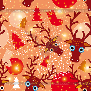 Seamless pattern. New Year Christmas - vector image